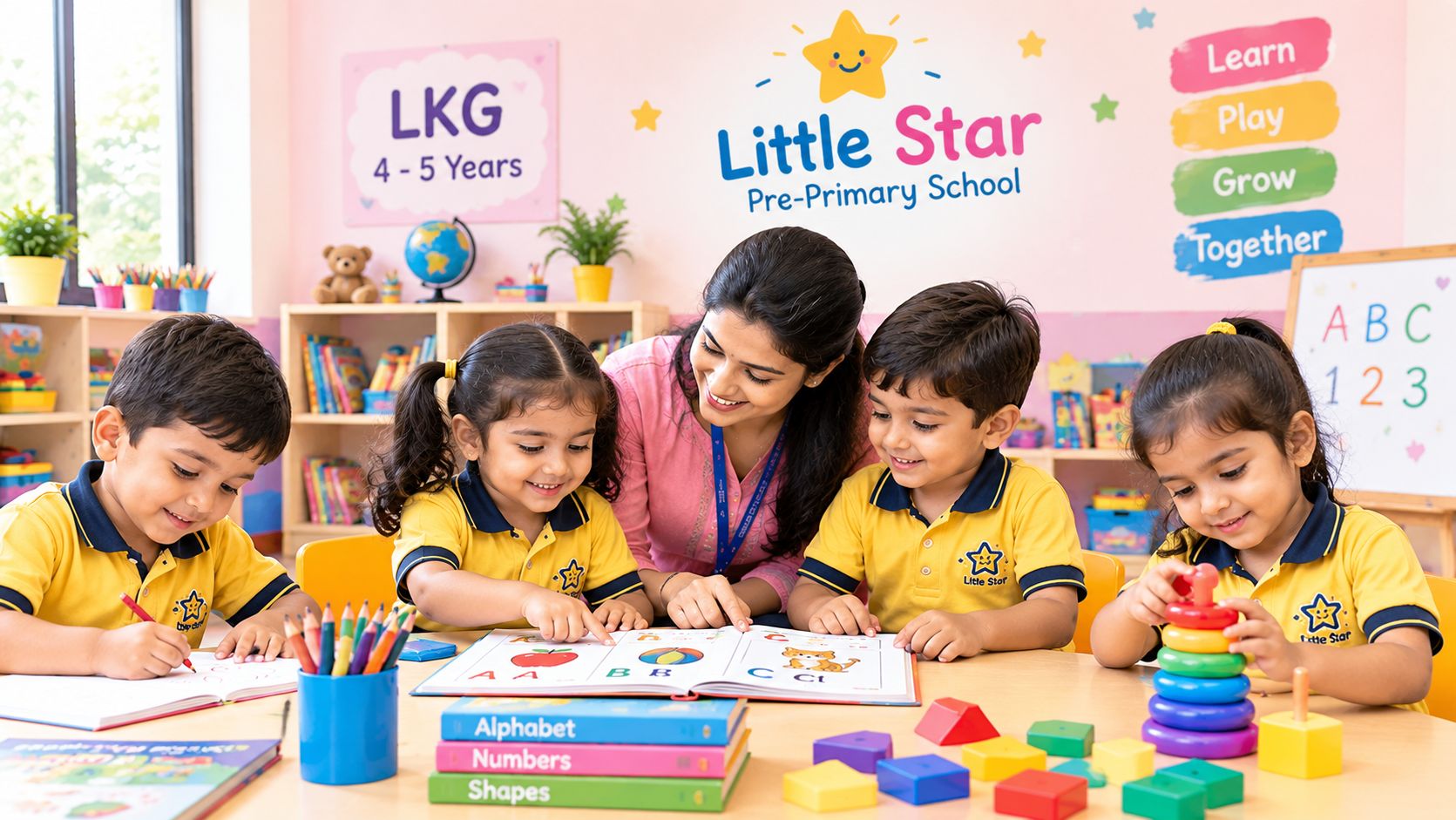 LKG children learning