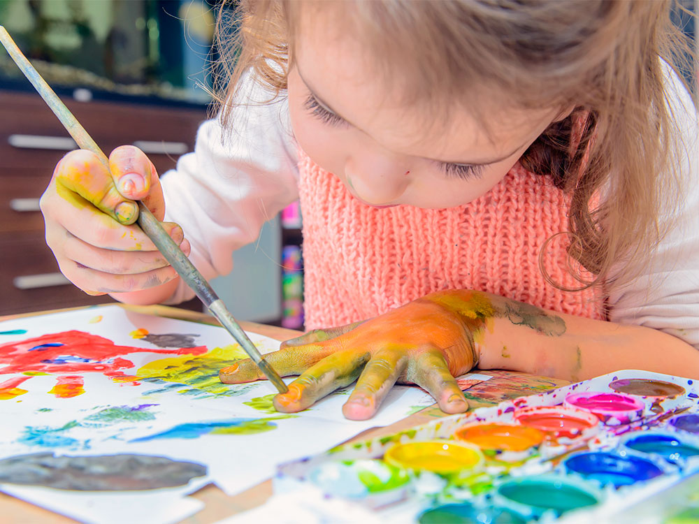 Children enjoying creative activities